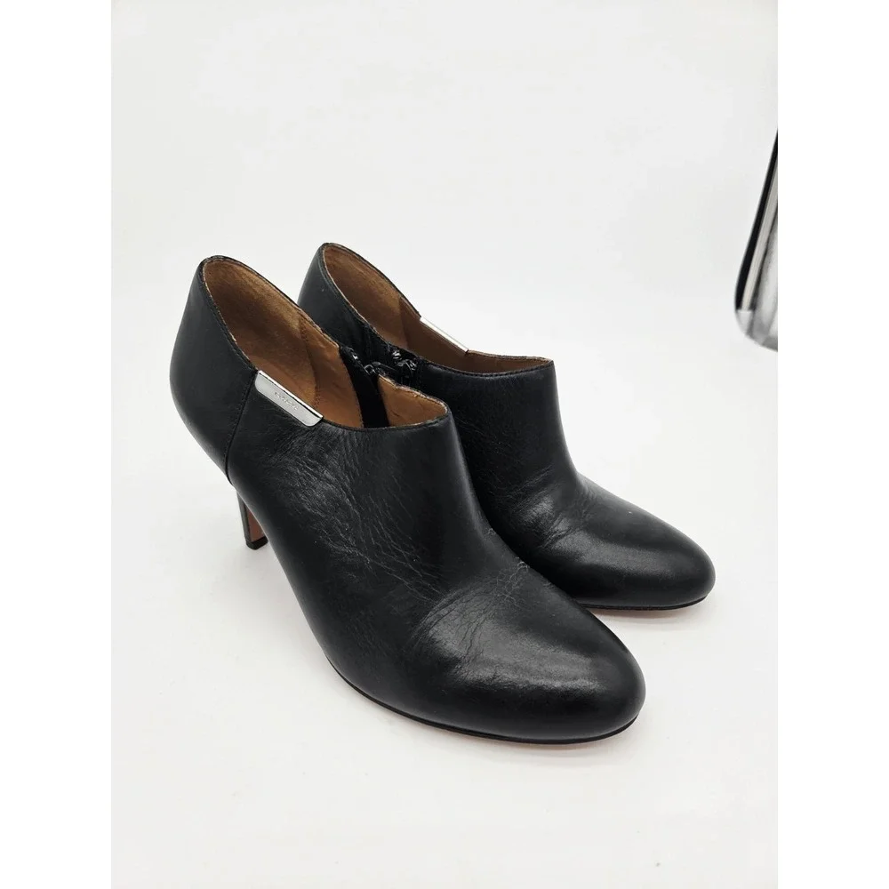 COACH‎ Seneca Black Leather Women's Ankle Booties Size 8.5B